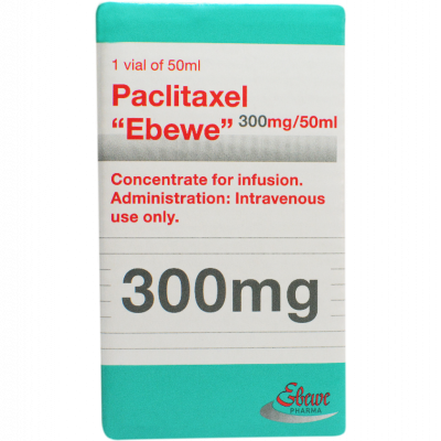 PACLITAXEL EBEWE 300 MG / 50 ML ( PACLITAXEL 6 MG / ML ) CONCENTRATE FOR DILUTION FOR IV INFUSION 50 ML VIAL